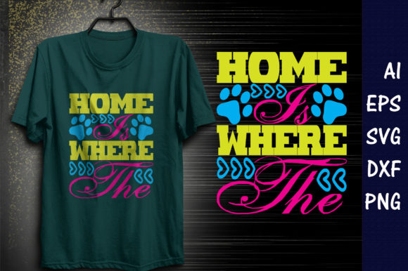 Cat Quote Design: Home Is Where the Heart Is